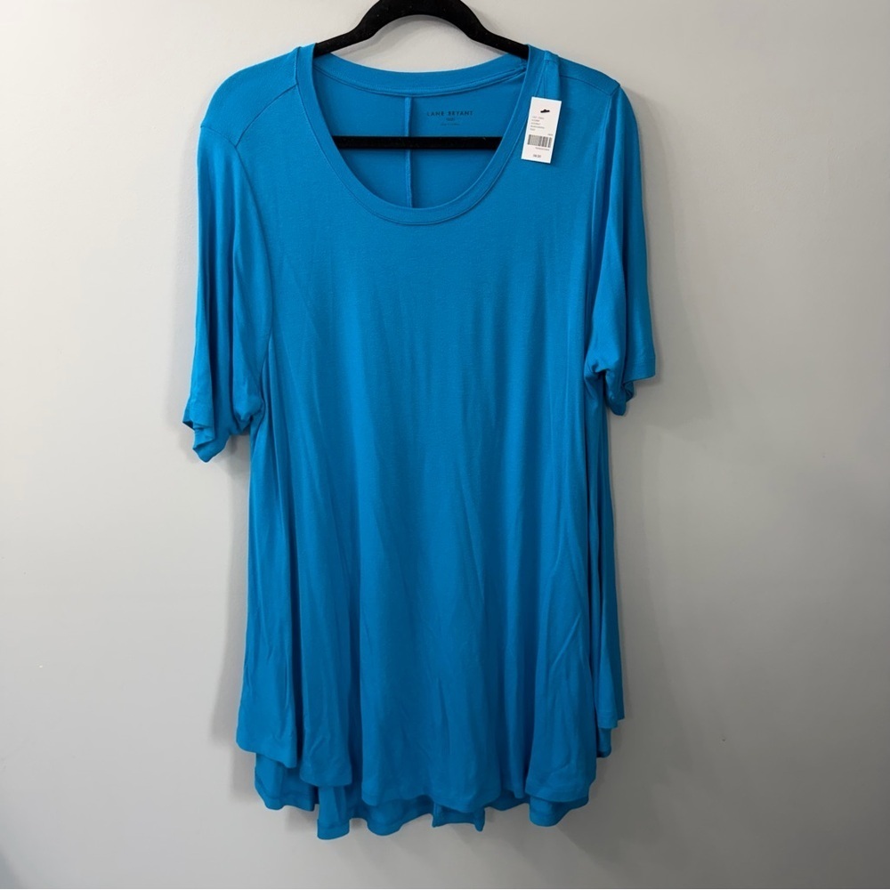 Lane Bryant Bright Blue Scoop Neck Short Sleeve Top 18/20